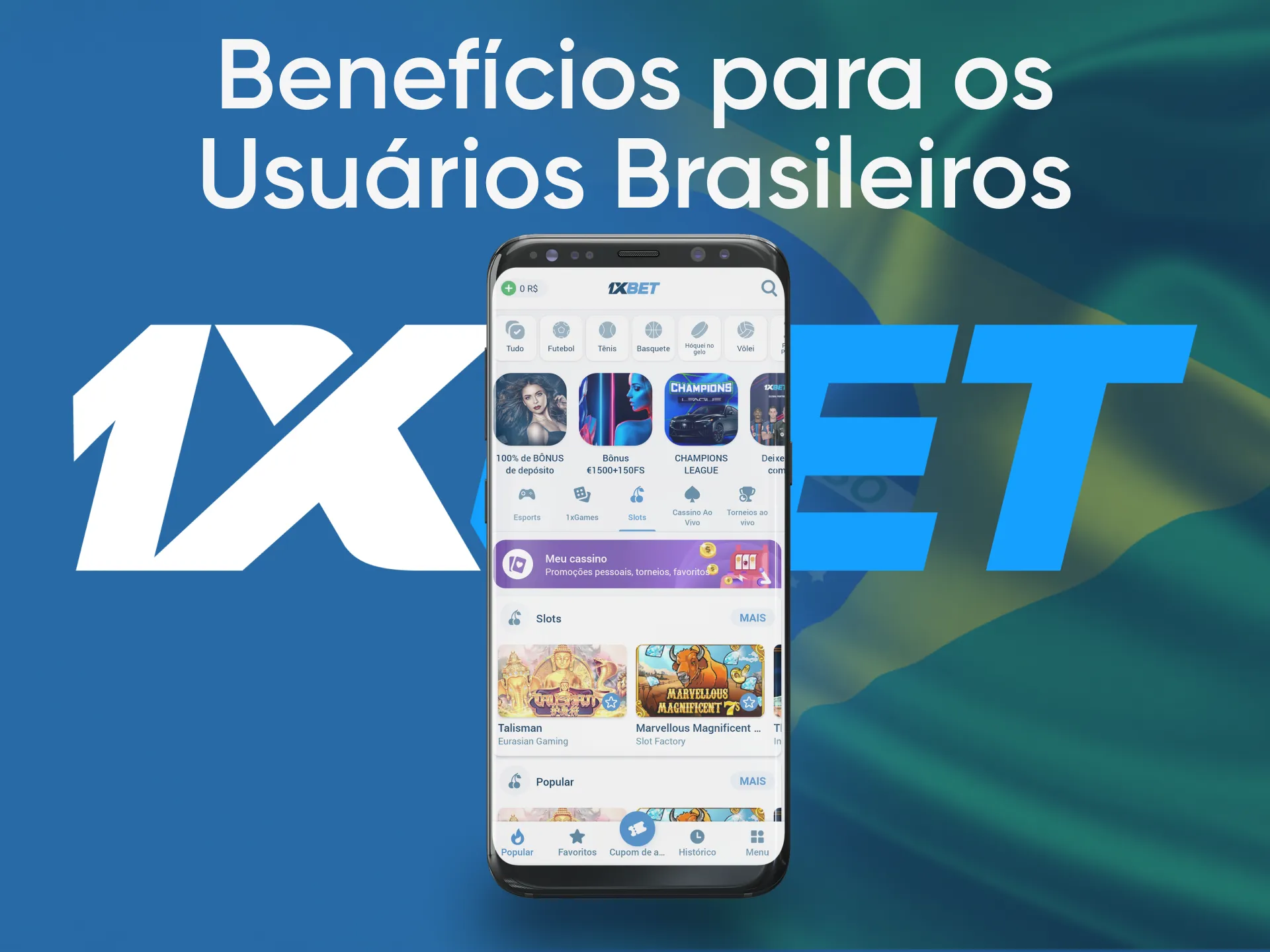 O aplicativo 1xBet é ótimo para usuários do Brasil.