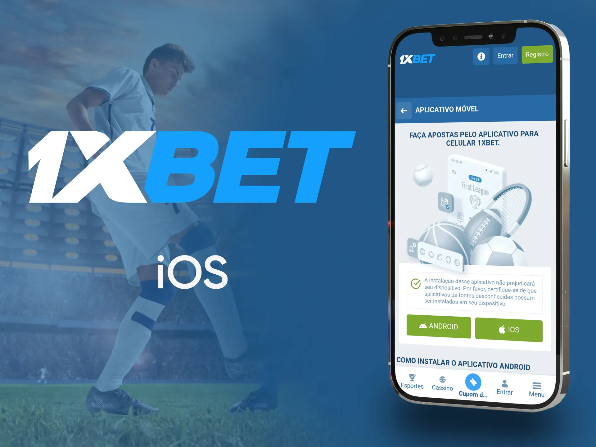 Baixe gratuitamente o aplicativo 1xBet para iOS.