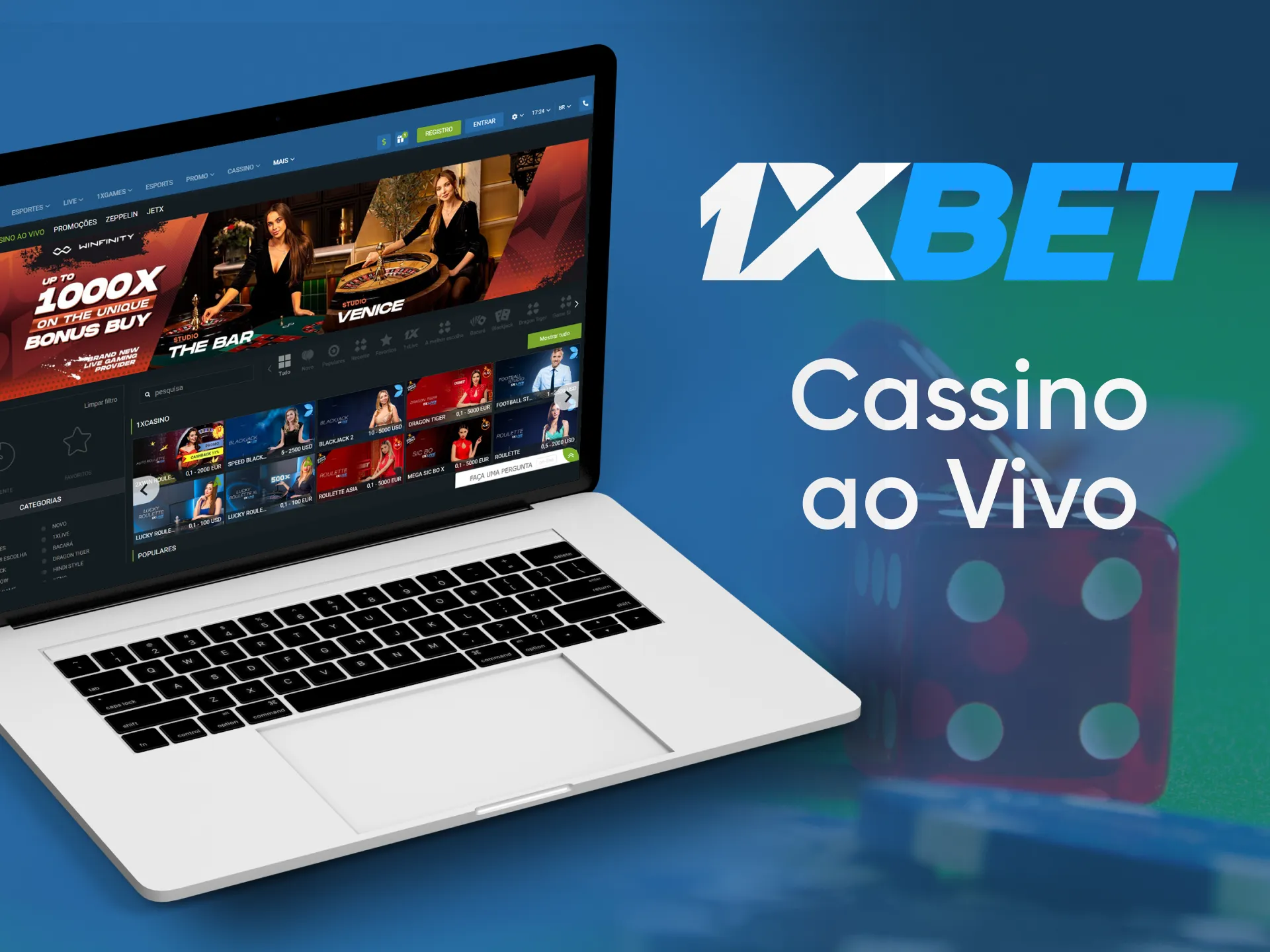 Os jogos de dealer ao vivo podem ser jogados no 1xBet Casino.