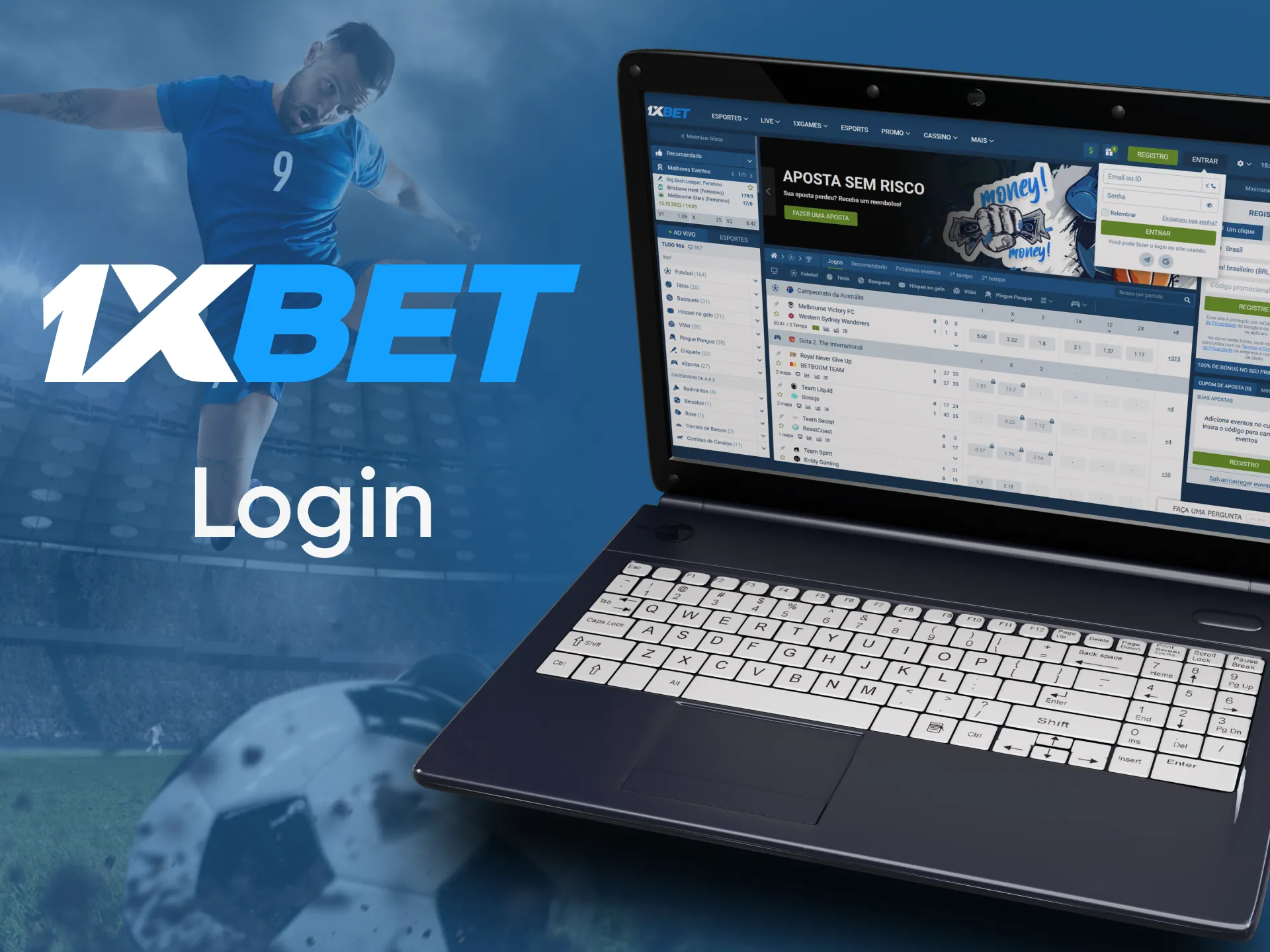 Acesse sua conta através do site 1xBet ou do aplicativo 1xBet.