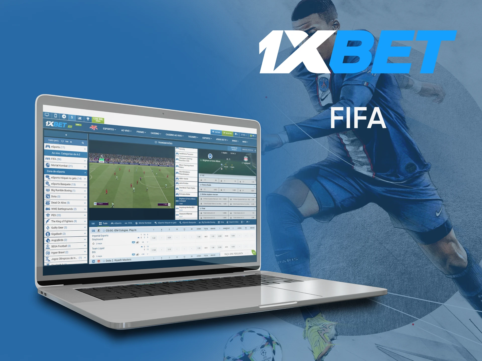 Handicap 1XBET para Jogadores do Brasil